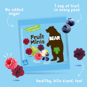 BEAR Snack mini od pravog voća - maline/borovnice